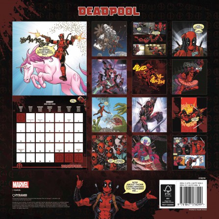 Deadpool calendario 2019