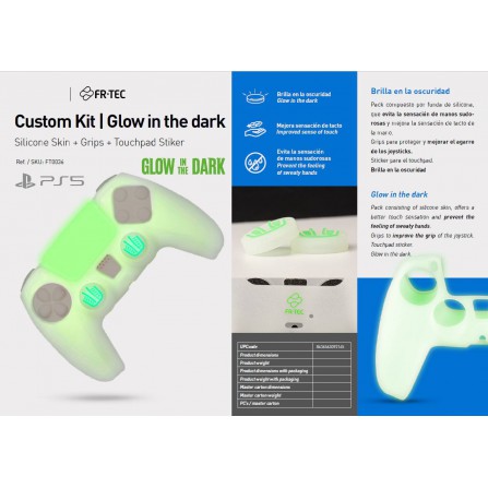 Kit Glow Dark (Silicona+Grips+Sticker) - PS5