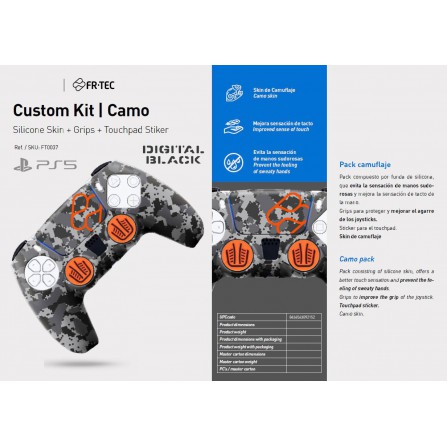 Kit Camo (Silicona+Grips+Sticker) - PS5