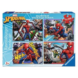 Spiderman puzzle 4x100 pz