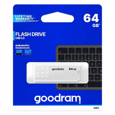 Pendrive USB 2.0 Goodram 64GB UME2 Blanco