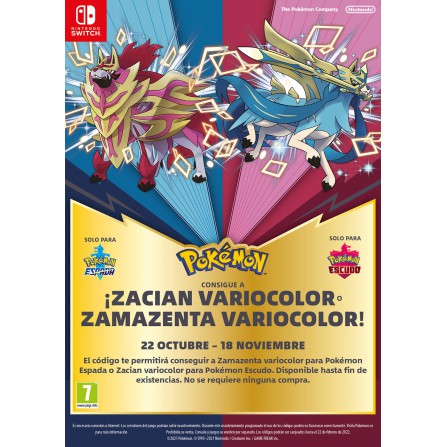 Pokemon ZAMAZENTA VARIOCOLOR (SÓLO PARA POKÉMON ESPADA)