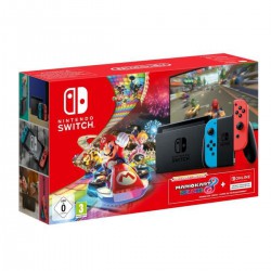 Consola - Nintendo Switch, Joy-Con, Azul y Rojo + Mario Kart 8 Deluxe (Código de descarga)