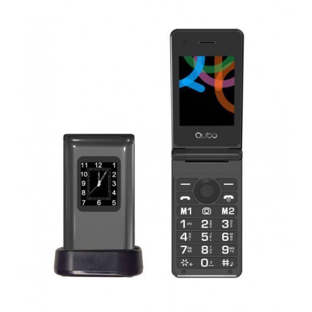 Teléfono Qubo X-28BKC Negro 2,8"+1,77" Base