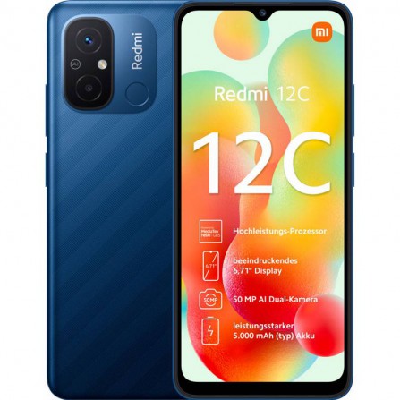 Smartphone Xiaomi Redmi 12C 4GB+128GB Azul 6,71"