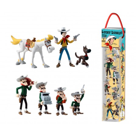 Tubo De Lucky Luke - 7 Figuras