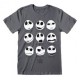 Camiseta Nightmare Before Christmas Many Faces - 1XL