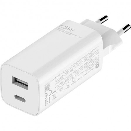 Cargador Xiaomi 65W FastCharger Tipo A + Tipo C