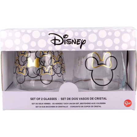 Set de 2 vasos de cristal Disney Minnie 510 ml 