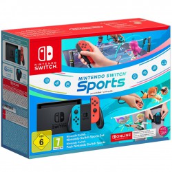 Consola Nintendo Switch + Juego Switch Sports + Cinta para las piernas + 3 Meses NSO