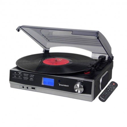 Tocadiscos Sunstech PXR23BK BT FM USB