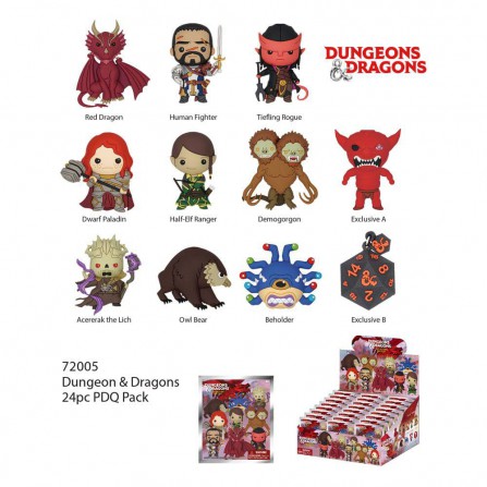 Dungeon & Dragons Colgantes PVC Series 1 Expositor (24)