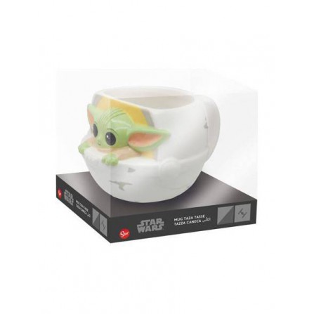 Taza ceramica 3d grogu (caja regalo)