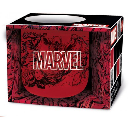 Taza desayuno de cerámica Marvel 400ml  patter (en caja regalo)