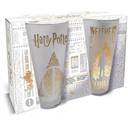 Set 2 vasos casual Harry Potter  490ml golden