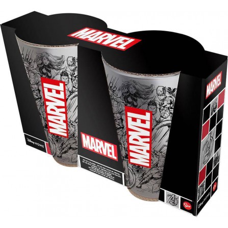 Set 2 vasos casual Marvel  490ml 