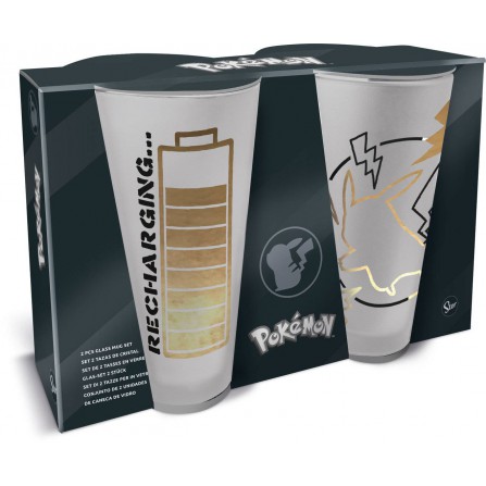 Set 2 vasos casual 490ml Pokemon Thunderstruck