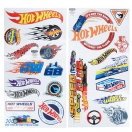 Pack vinilos de pared hot wheels 44x23cm