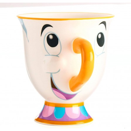Taza chip ceramica la bella y la bestia