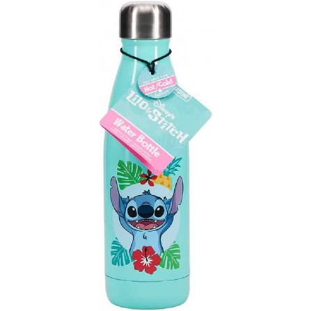Botella metalica stitch con flores
