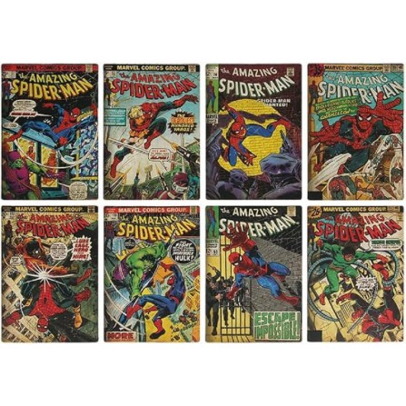Set 8 posavasos doble cara spiderman