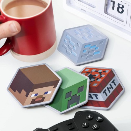 Pack 4 posavasos minecraft