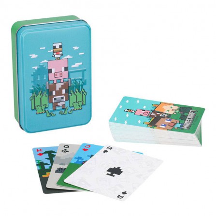 Baraja minecraft caja metalica