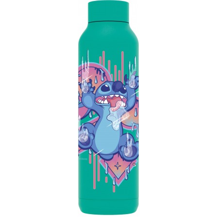 Botella termo inox jade 630ml Stitch drip