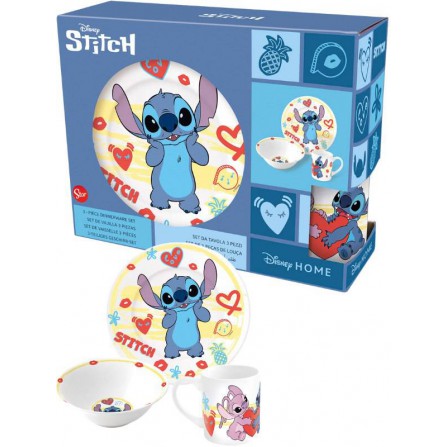 Set merienda 3 pcs stitch aloha