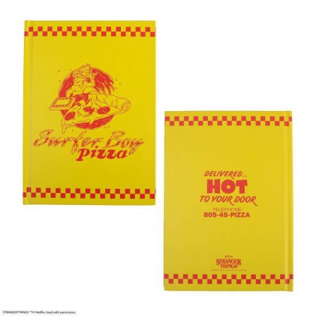 Cuaderno de tapa dura surfer boy pizza