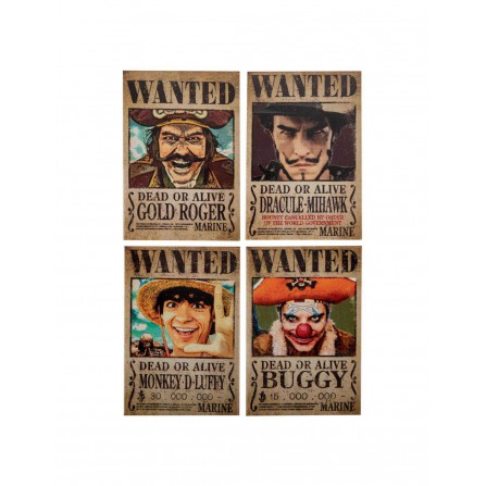 Set de 4 imanes wanted