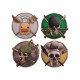 Set 4 posavasos one piece personajes #2