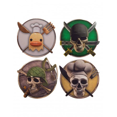 Set 4 posavasos one piece personajes #2
