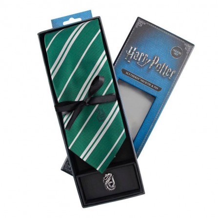 Corbata + pin   set caja deluxe Slytherin Harry Potter