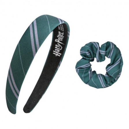 Diadema scrunchy slytherin set 2-clasico