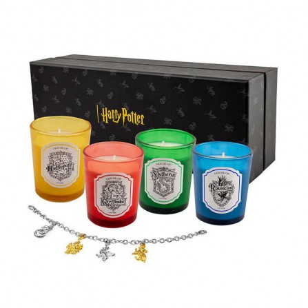 Set de 4 velas de casas con pulsera