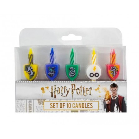 Set 10 velas cumpleanos con logo harry p
