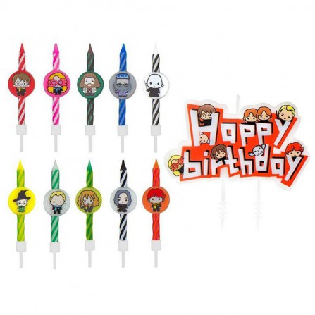 Set 10+1 velas cumpleanos h.p.kawaii