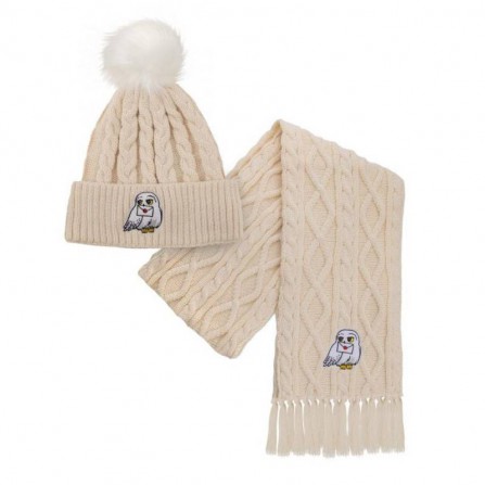 Set de beanie y bufanda hedwig