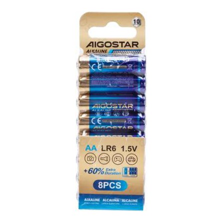 Pila alcalina LR6 (AA)  1,5v 8 uds