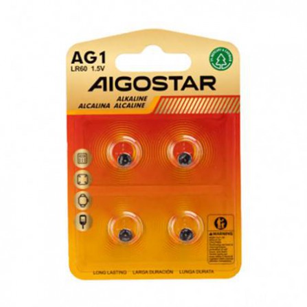 Pila boton AG1 LR621  1.5V 4 uds