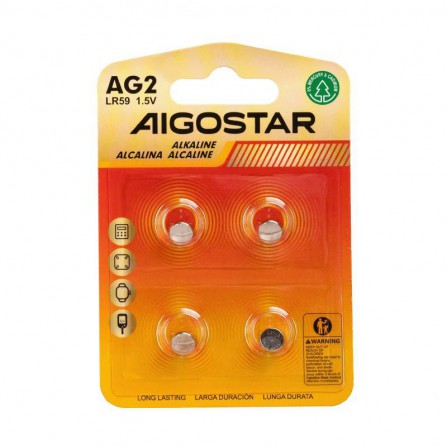 Pila boton AG2 LR726 1,5v 4 uds