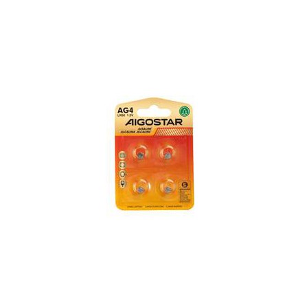Pila boton AG4 LR66 1,5v 4 uds