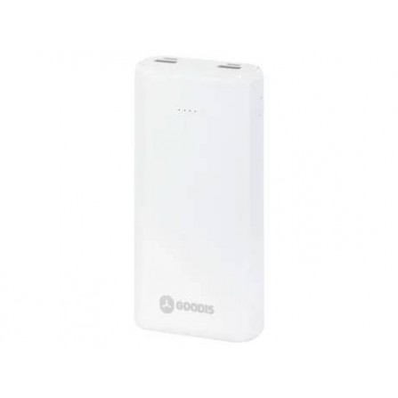 Powerbank GOODIS (20.000 mAh - Micro USB + USB-C - Blanco)