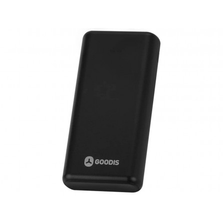 Powerbank GOODIS (20.000 mAh - Micro USB + USB-C - Negra)