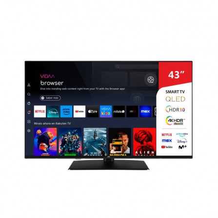 Televisor JVC QLED 4K 43" LT-43VDQ340S Peana
