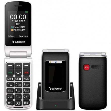 Telefono CELT23 2,4" Base SOS Negro