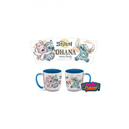 Taza ceram.elite 380ml Stitch y Angel