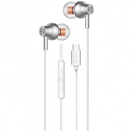 Auricular Qubo AU300CWT Blanco USB C