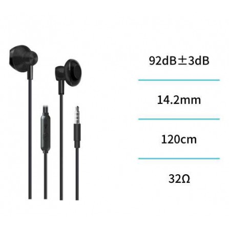Auricular con cable jack 3,5mm EP3010 Negro